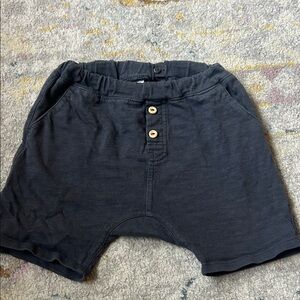 H & M Dropcrotch Navy Toddler Shorts with Button Front